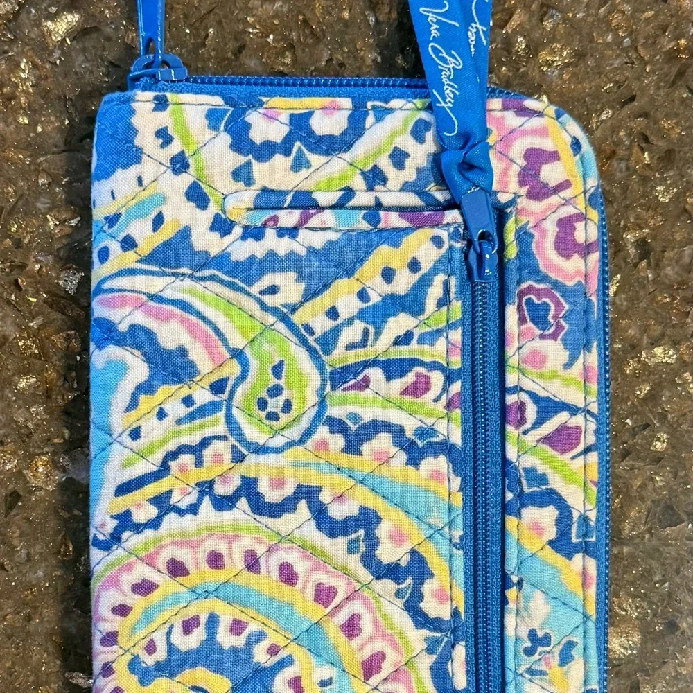 Vera Bradley Quilted Blue Capri Wallet in Blue, Yellow & Purple - Picture 5 of 6